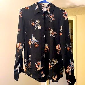 Floral button up blouse